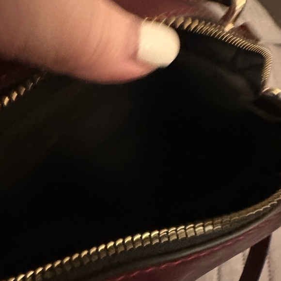 Cross Body, handbag, sunflowers, butterfly, burgundy - Picture 5 of 8